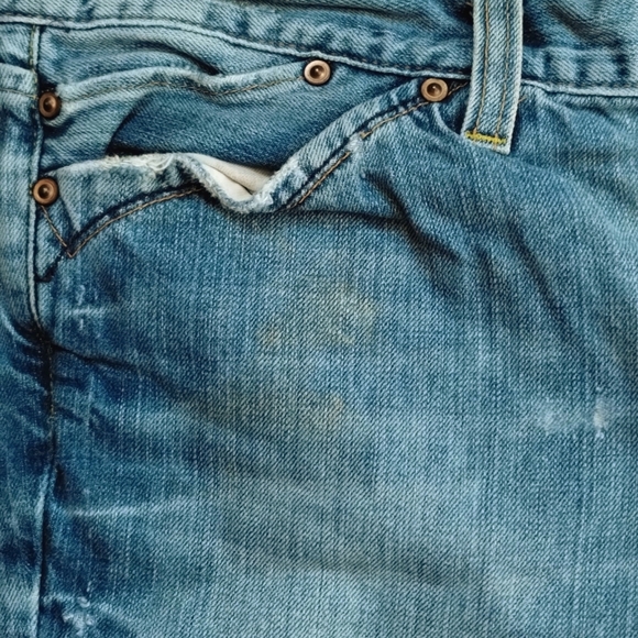 Vtg 90s Lucky Brand Jeans Juniper Flare 14/32 USA by Gene Montesano blue euc - Picture 5 of 16